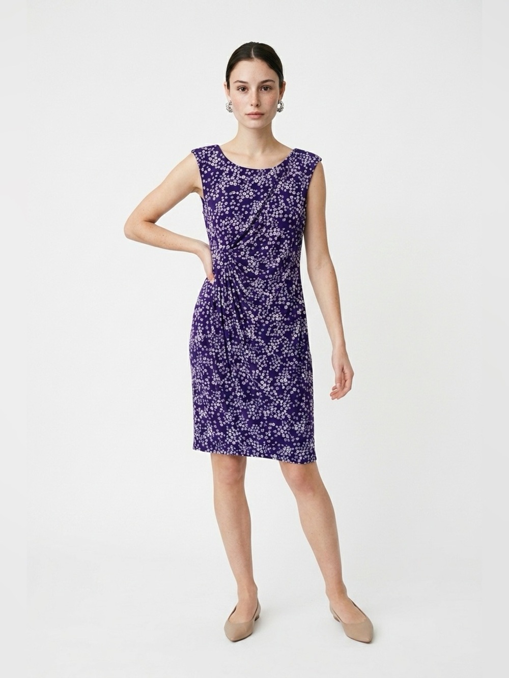 Connected apparel ruched pencil dress